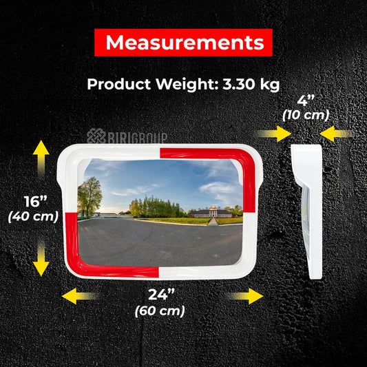 High Quality Convex Safety Mirror 40x 60CM - White