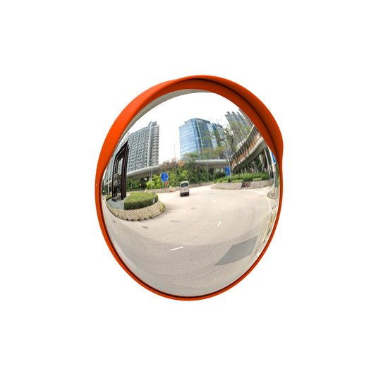18" Outdoor Convex Safety Mirror - Orange