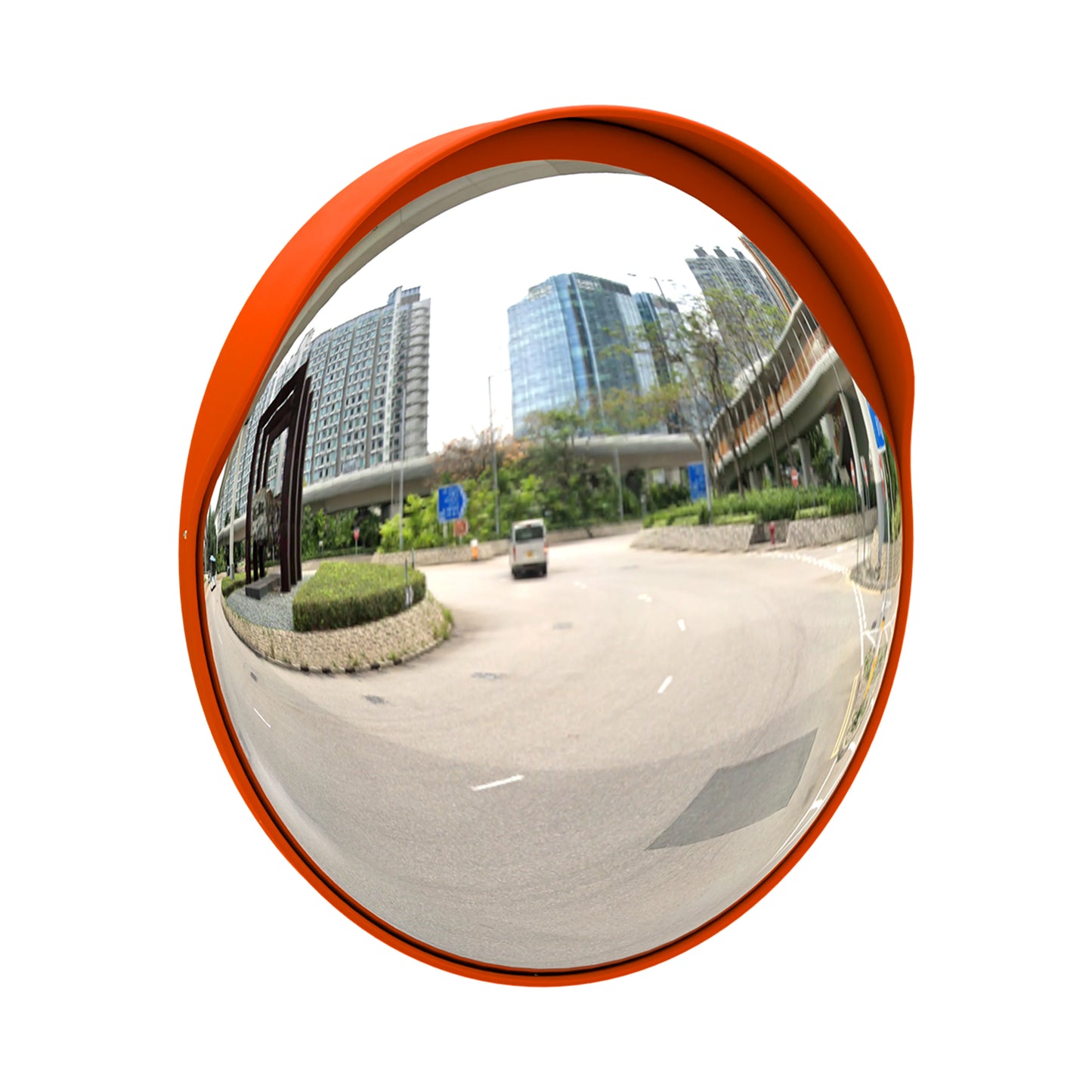 40" Outdoor Convex Safety Mirror - Orange