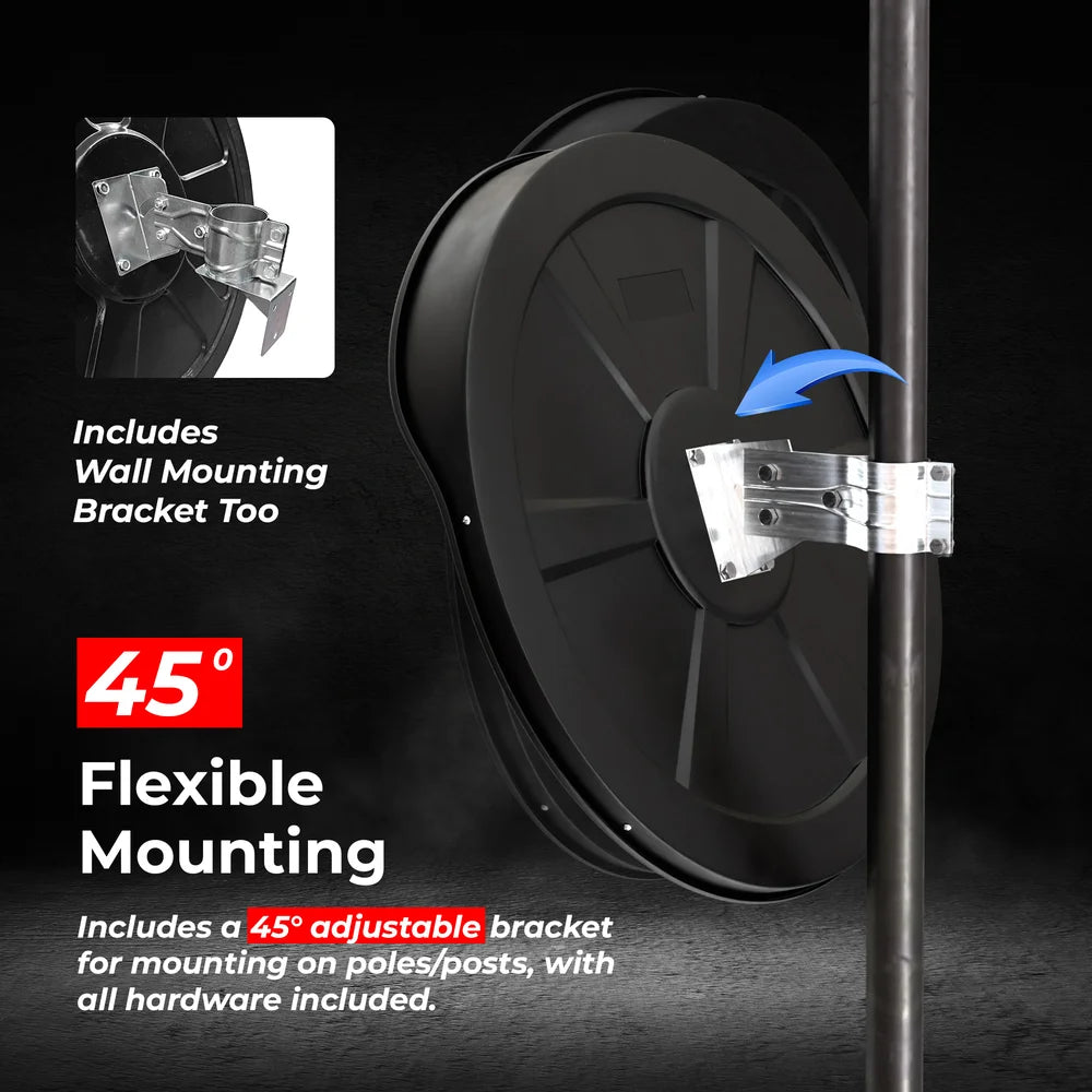 100CM Outdoor Blind Spot Convex Mirror - Black