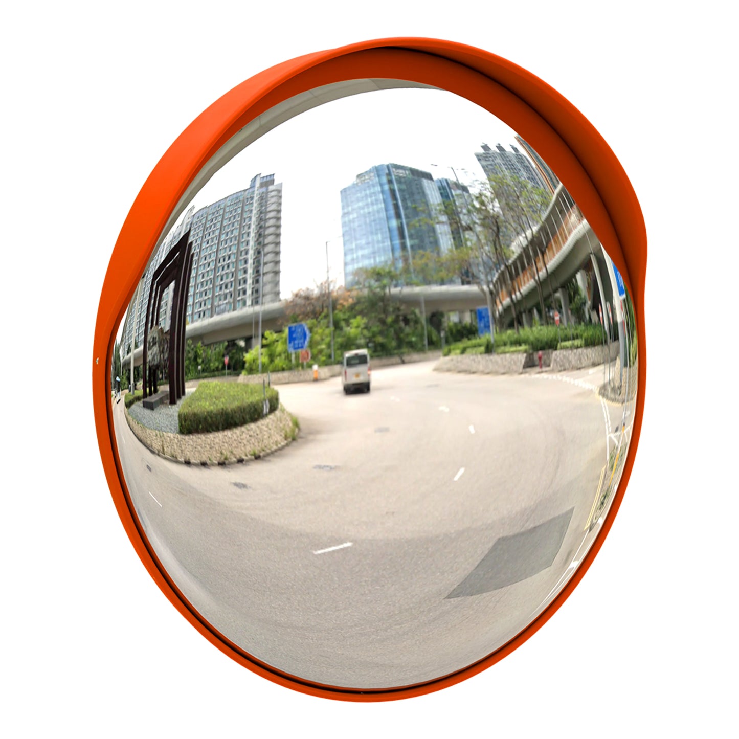 120CM Outdoor Convex Safety Mirror - Orange