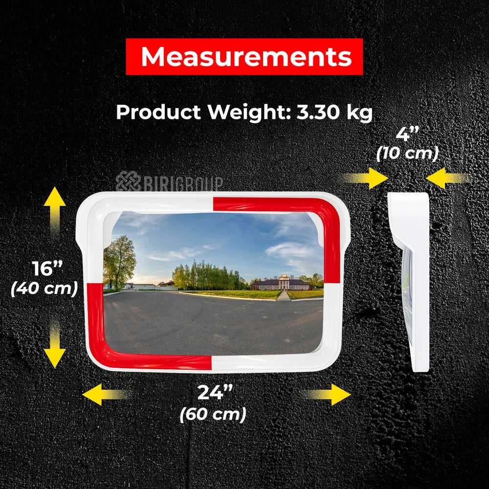High Quality Convex Safety Mirror 40x 60CM - White