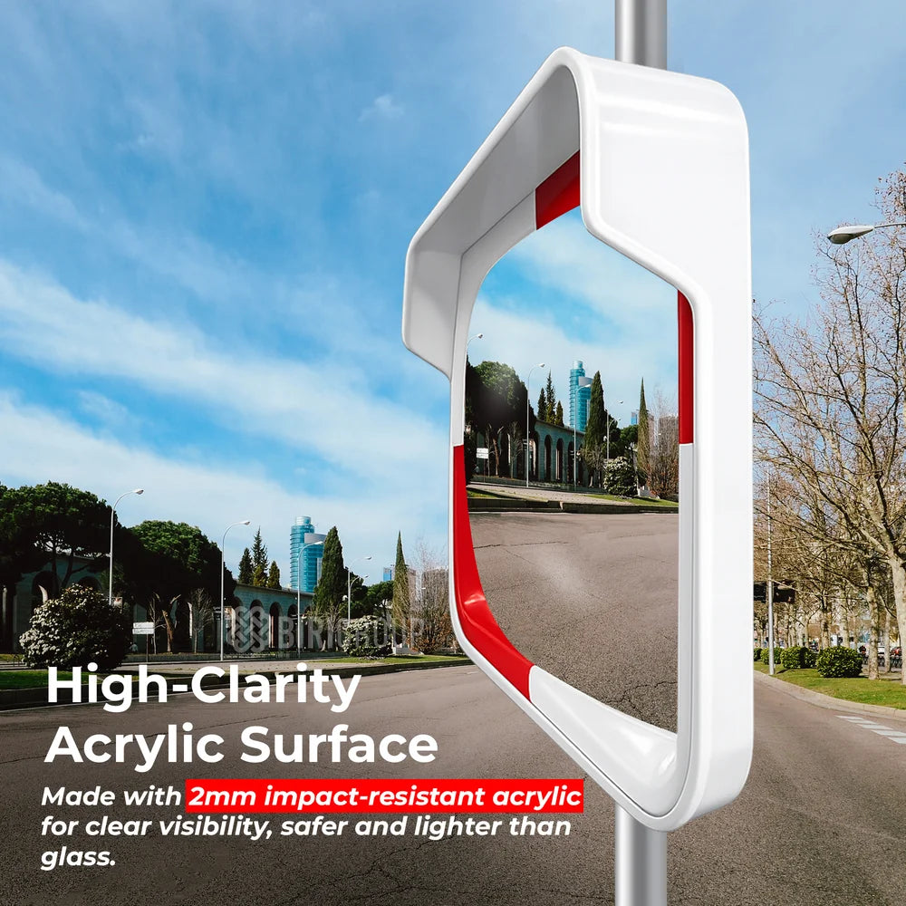 High Quality Convex Safety Mirror 40x 60CM - White