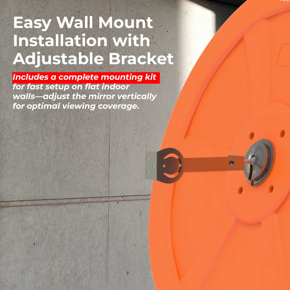 32" Indoor Convex Safety Mirror UK - Orange