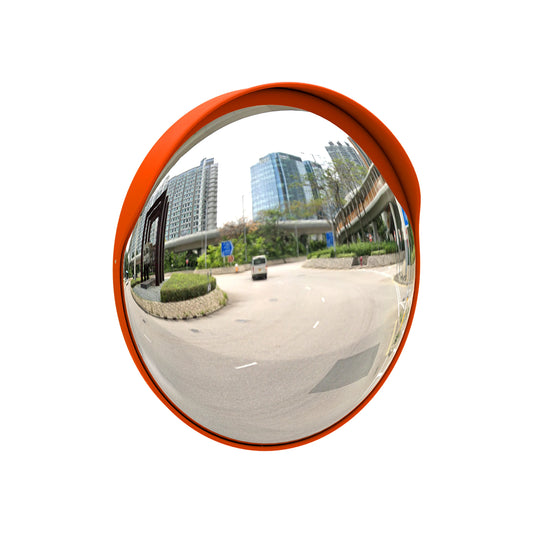 32" Outdoor Convex Safety Mirror - Orange