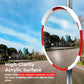 Roadside mirror with high-clarity acrylic surface on a road with trees and buildings in the background.