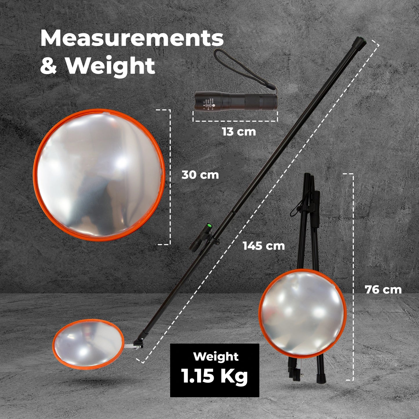 12" Vehicle Inspection Mirror