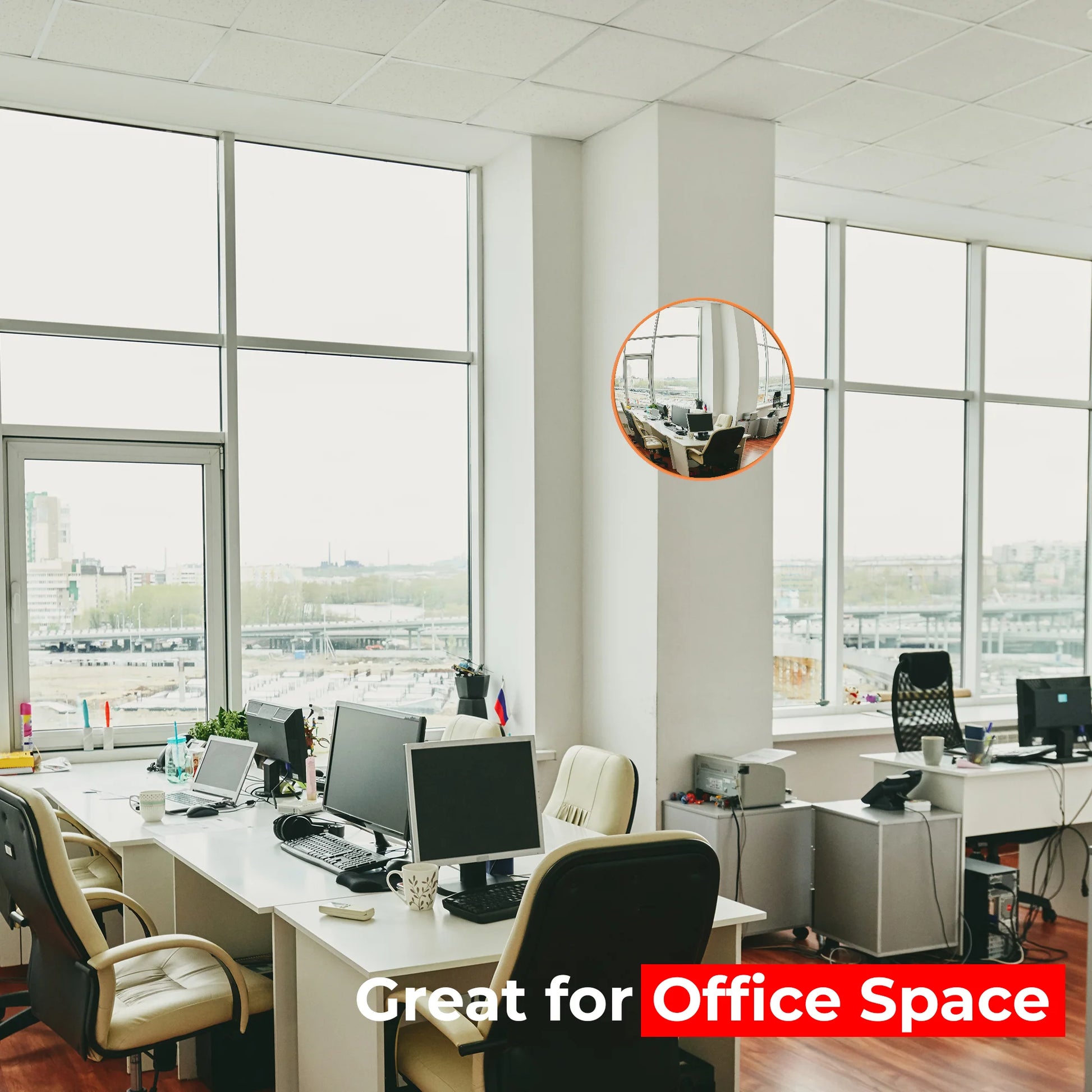 12" Indoor Orange Convex Safety Mirror